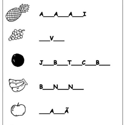 arefas sobre Frutas Desenhos para colorir