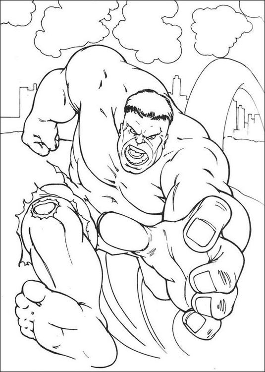 Desenhos do Hulk para Imprimir e colorir