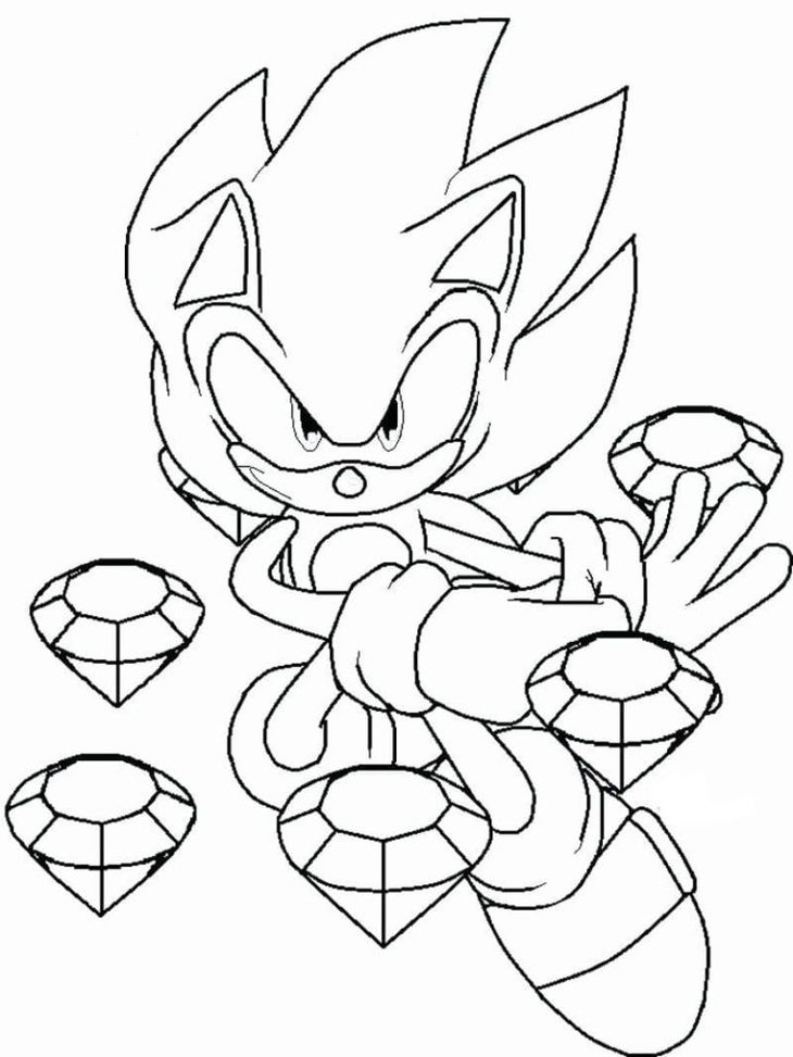 Sonic para colorir - Desenhos Imprimir