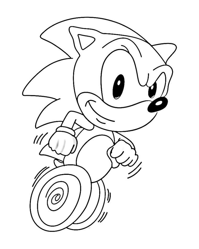 Sonic para colorir e imprimir