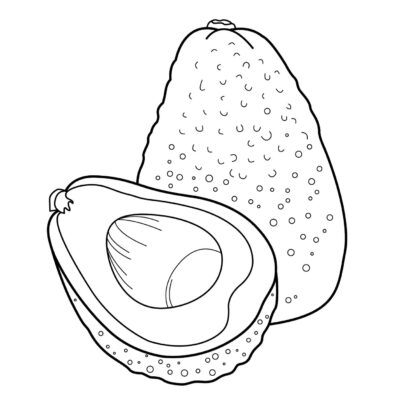 Abacates Desenhos para colorir