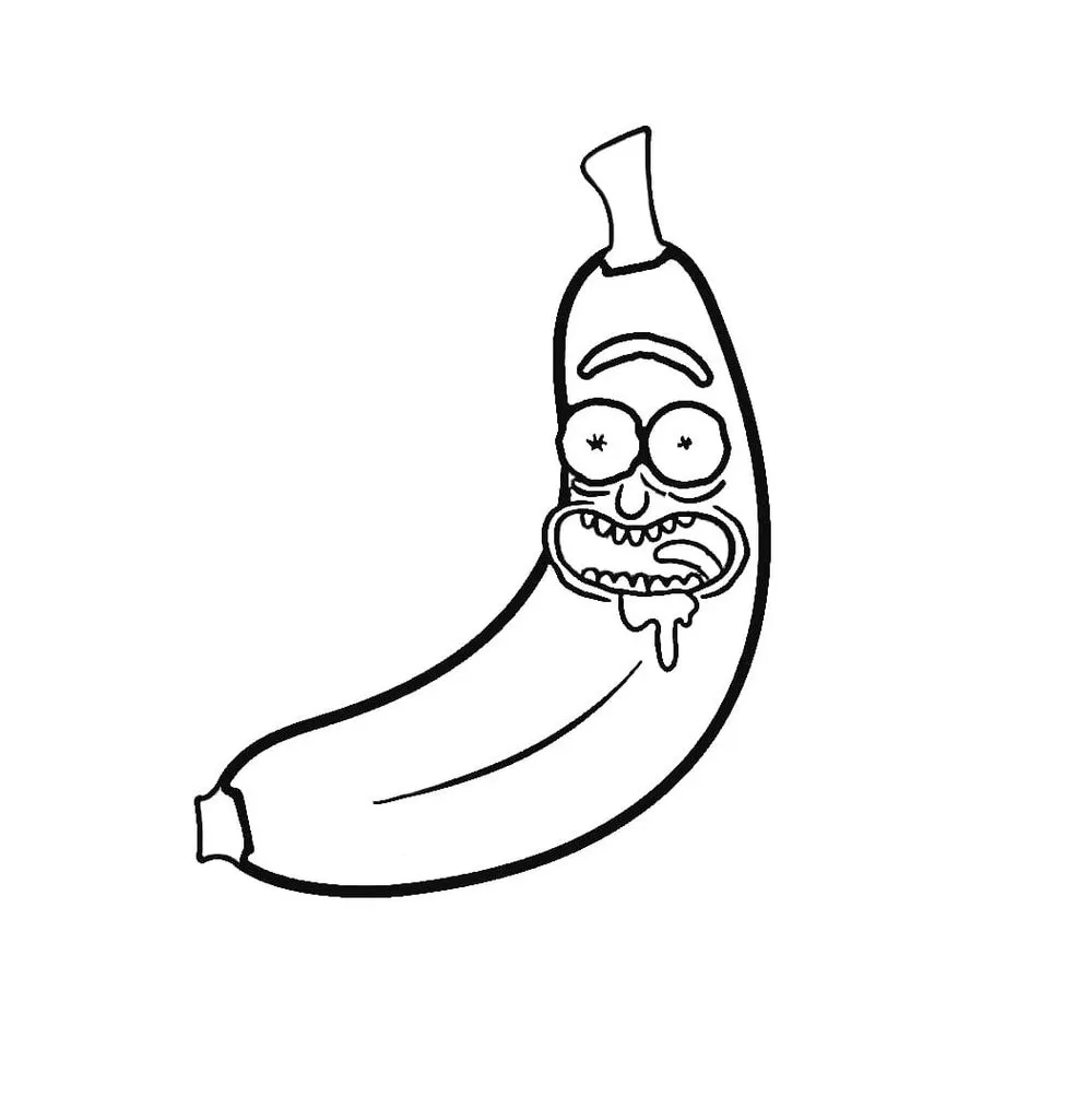 Bananas para colorir