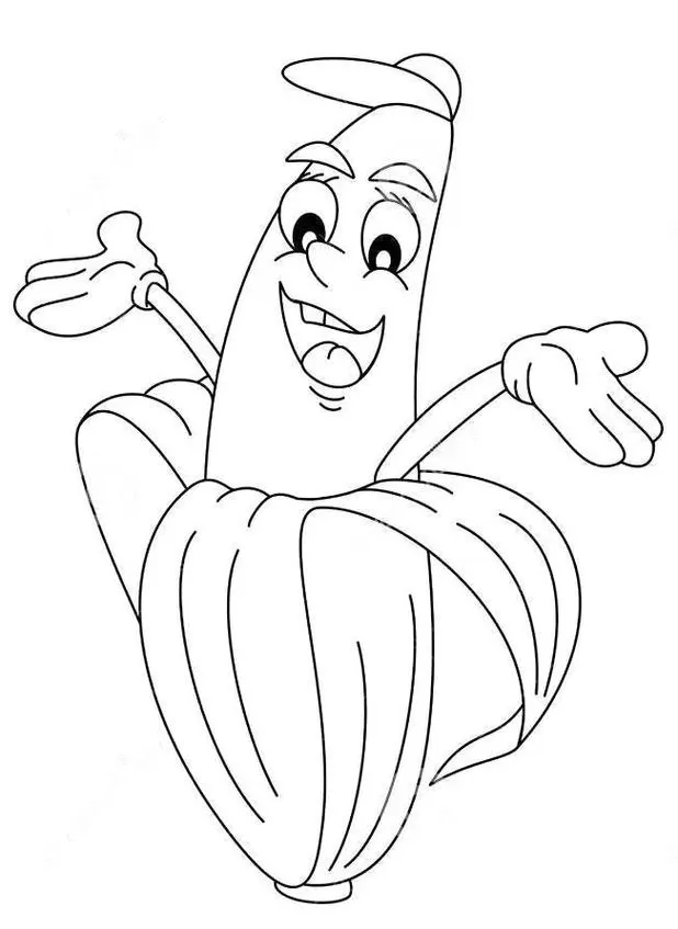 Banana para Colorir: +60 Desenhos Fofos para Imprimir! em 2023