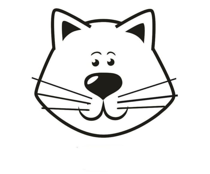 Desenho de rosto de gato para colorir: arte fácil e divertida