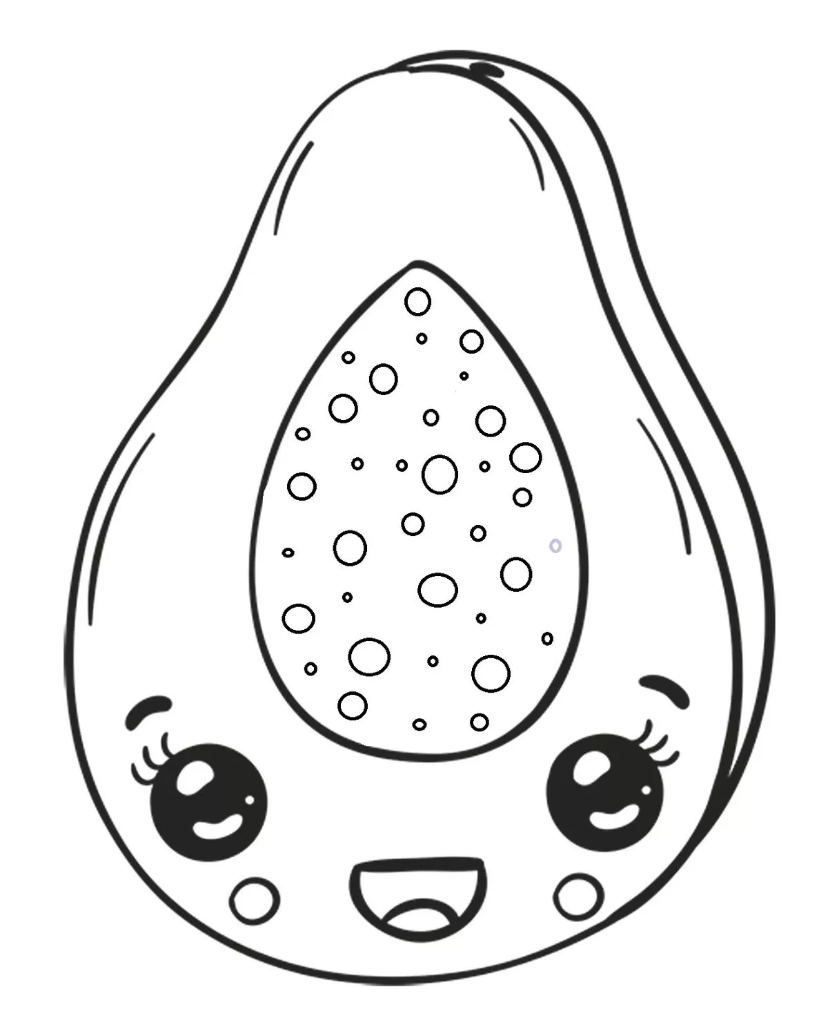 Desenhos de Mamões para imprimir e colorir Carinha de mamão Mamão com carinha amigável para colorir: atividade divertida para crianças