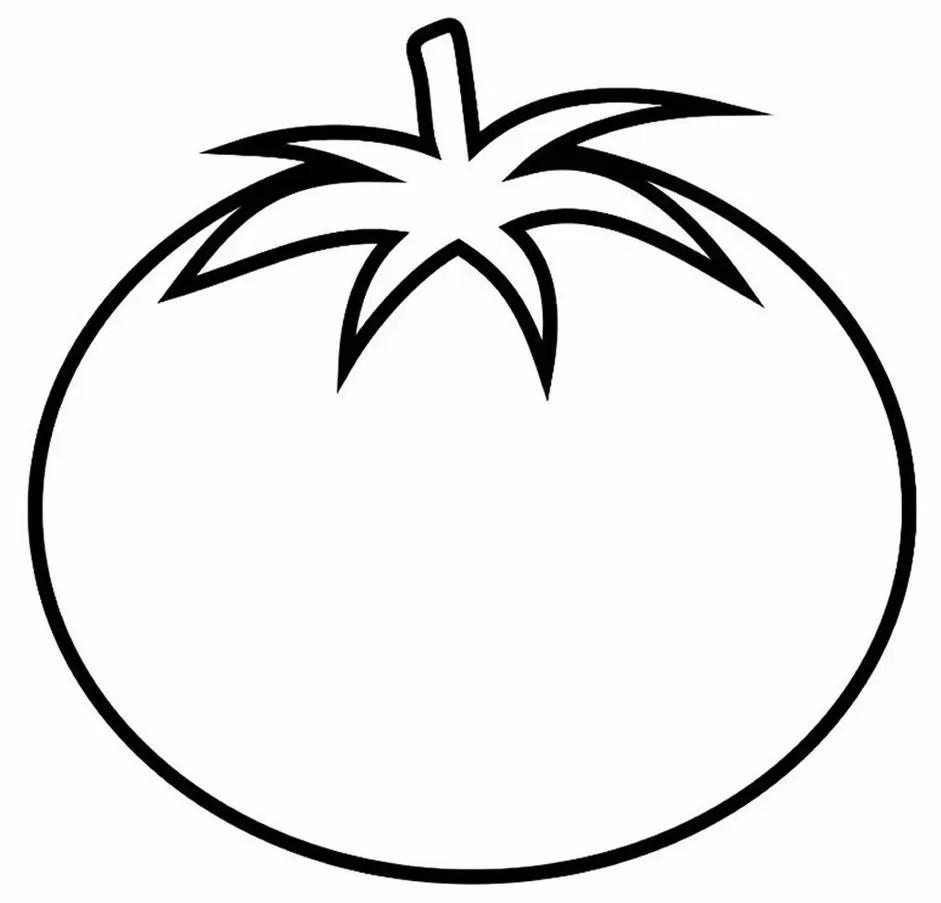 Desenho de Tomate para Colorir: Atividade Criativa com Alimentos