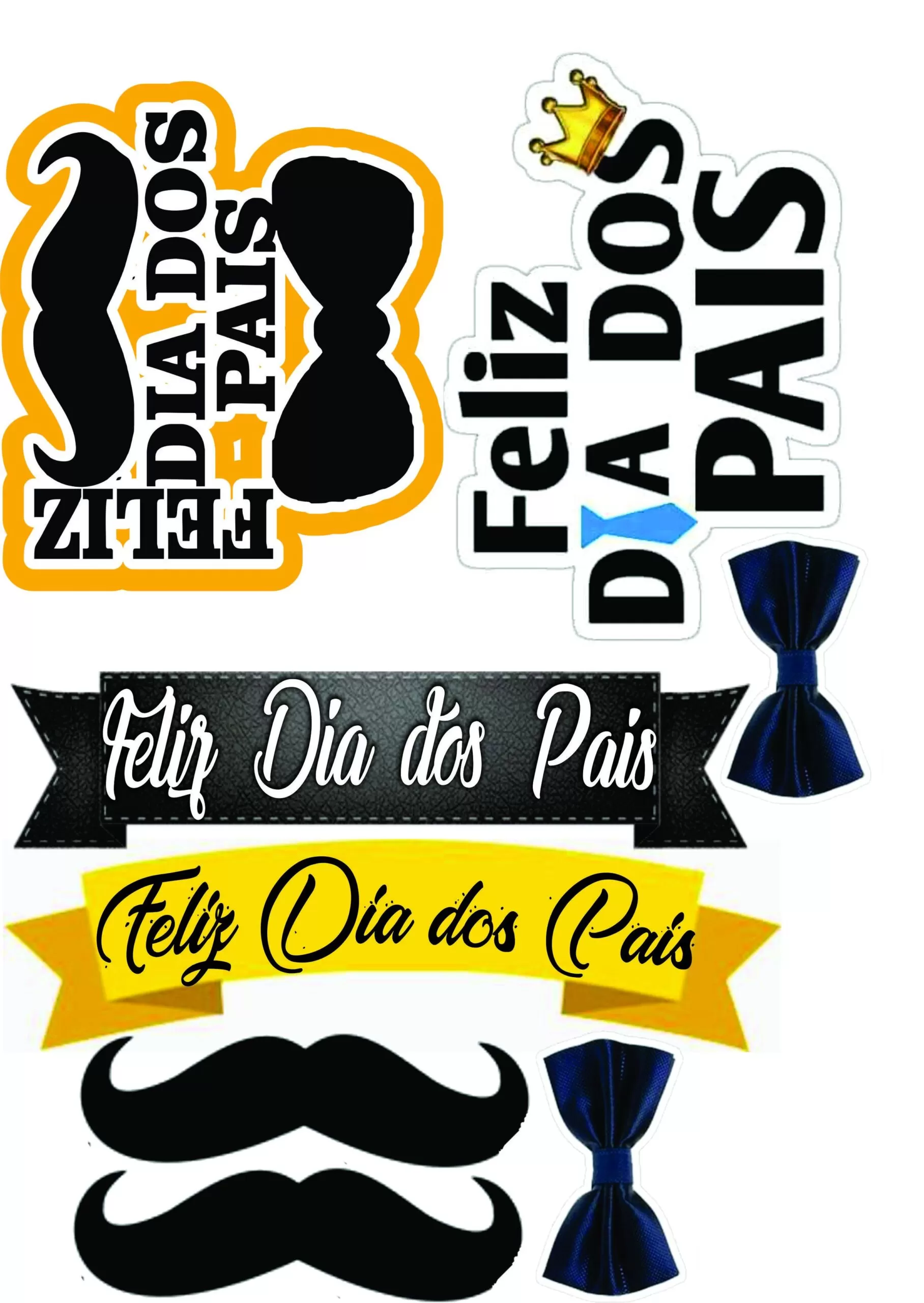 Topper Dia dos Pais para imprimir Feliz Dia dos Pais Topper Dia dos Pais Feliz Dia dos Pais: enfeites para celebração