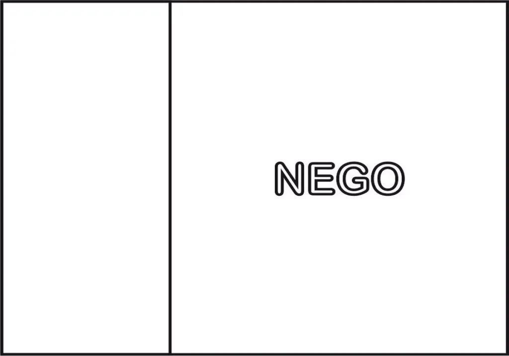 Bandeira da Paraíba para colorir: seção com a palavra 'NEGO'