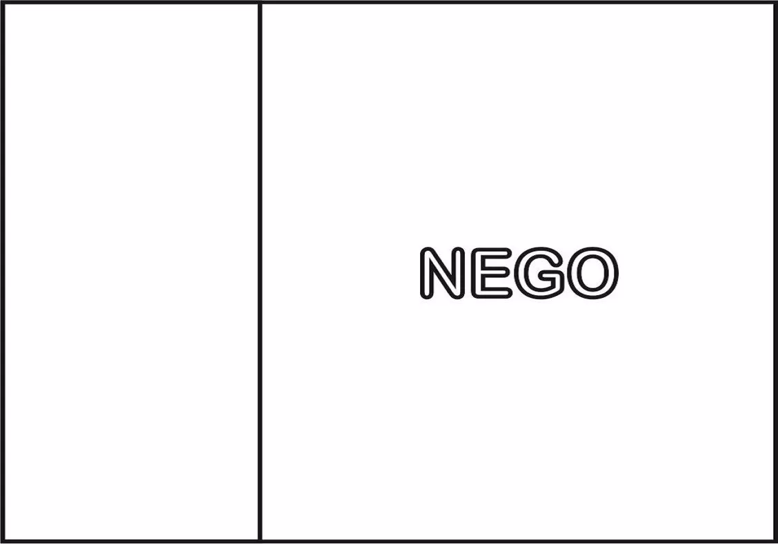 Bandeira da Paraíba para colorir: seção com a palavra 'NEGO'