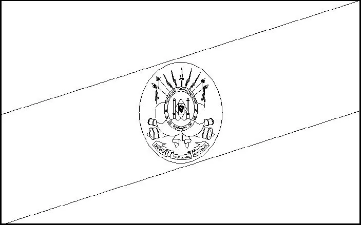Bandeira do Rio Grande do Sul para pintar: desenho do estandarte estadual com brasão, touro e lema 'Liberdade, Igualdade, Humanidade'.