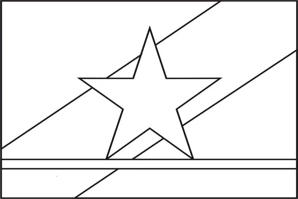 Bandeira de Roraima para colorir: desenho do estado brasileiro.