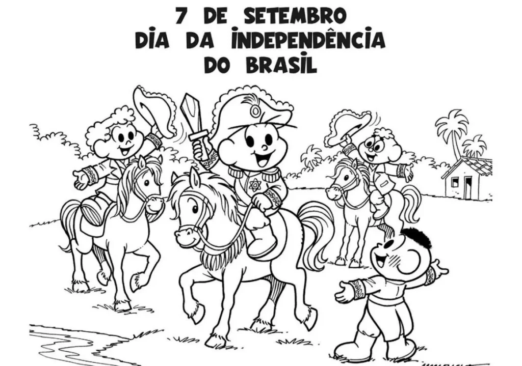 Desenho do 7 de Setembro para colorir: Celebre a Independência do Brasil
