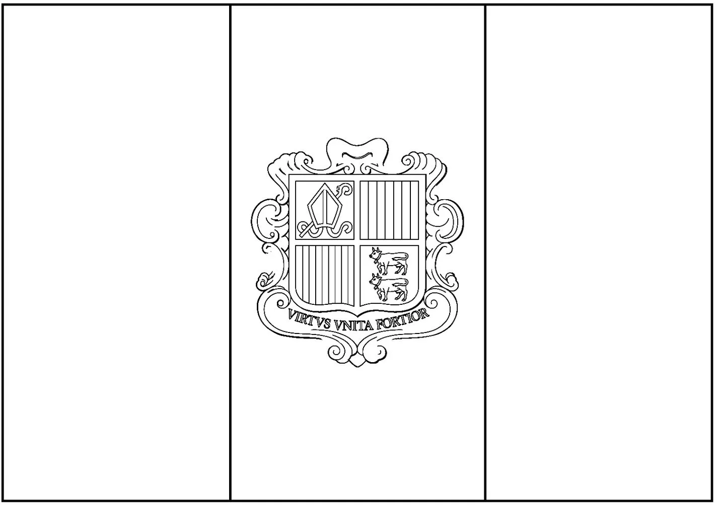 Desenhos das Bandeiras dos Países na letra A Andorra