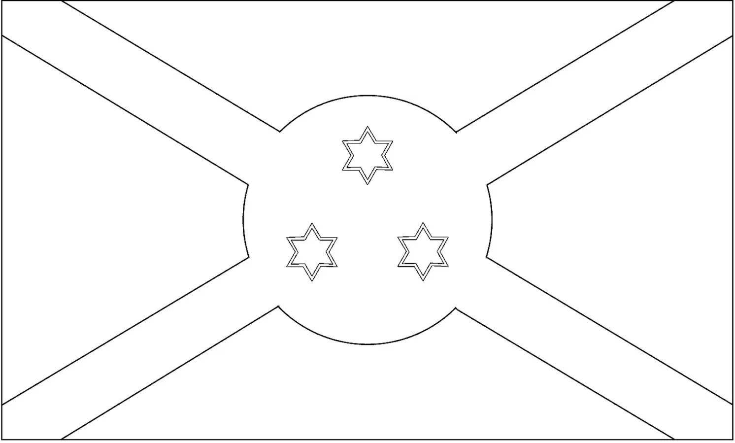 Desenhos das Bandeiras dos Países na letra B Burundi