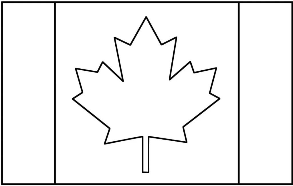 Bandeira do Canadá na letra C: símbolo nacional com folha de bordo.