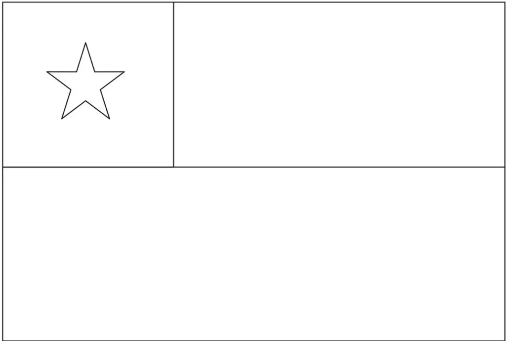 Bandeira do Chile em desenho da letra C. Símbolo nacional chileno.