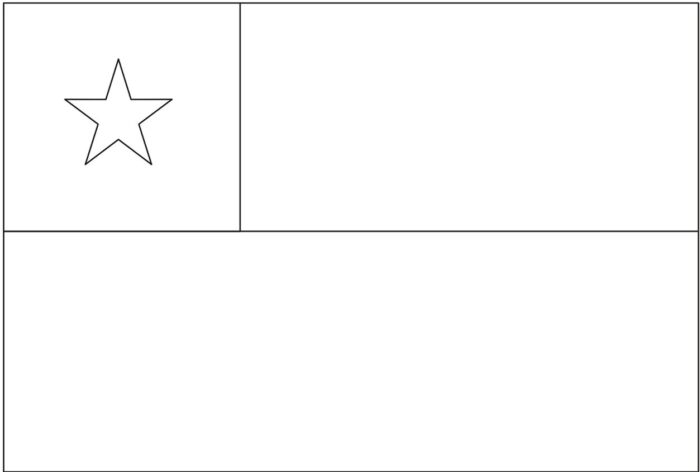 Bandeira do Chile em desenho da letra C. Símbolo nacional chileno.