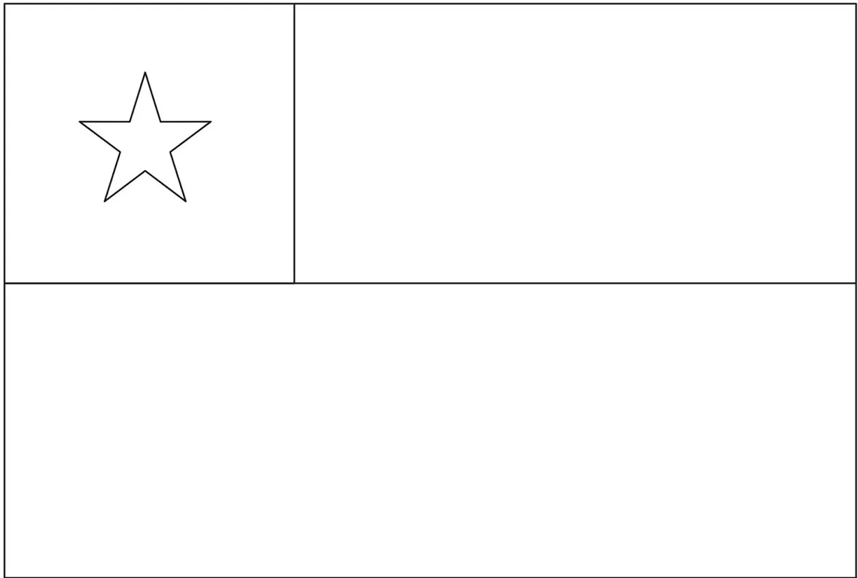 Bandeira do Chile em desenho da letra C. Símbolo nacional chileno.