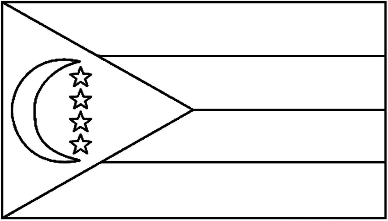 Desenhos das Bandeiras dos Países na letra C Comores