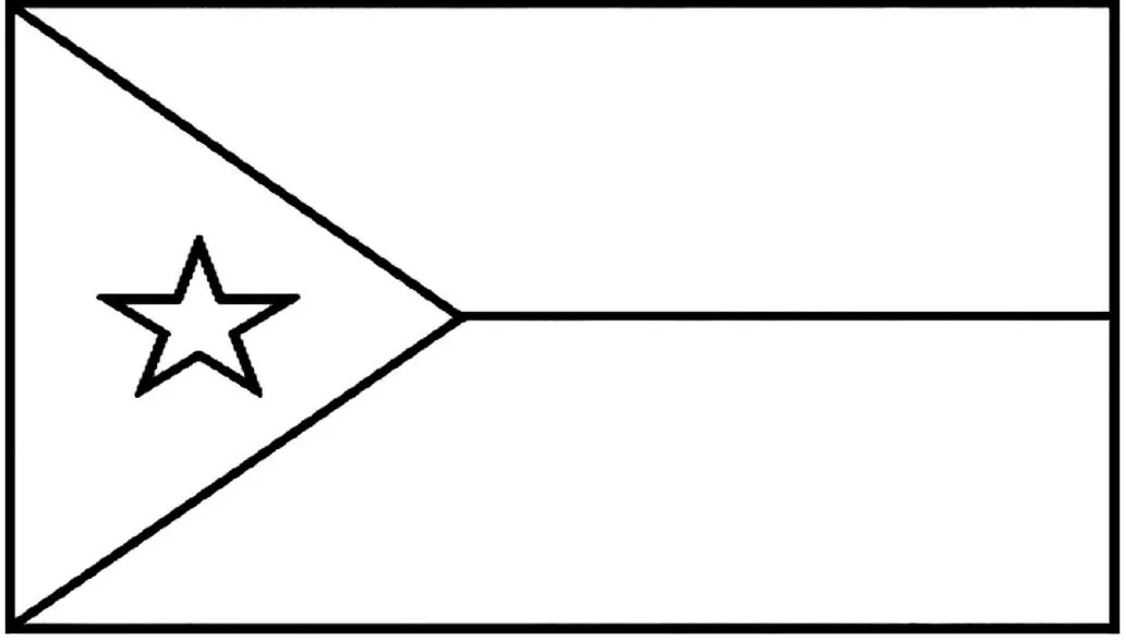Desenhos das Bandeiras dos Países na letra D Djibuti