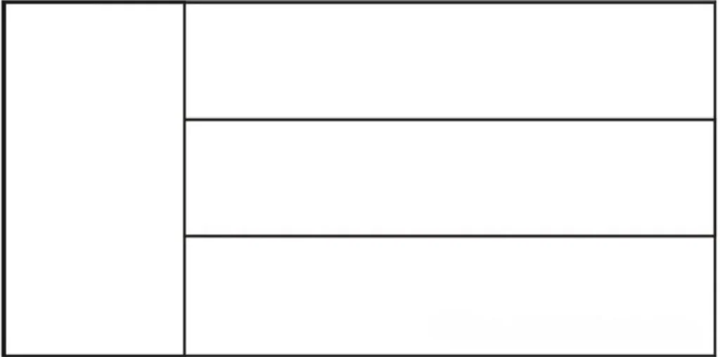 Desenhos das Bandeiras dos Países na letra E Emirados Árabes Unidos Bandeira dos Emirados Árabes Unidos estilizada na letra E. Design com retângulo vertical e faixas horizontais.