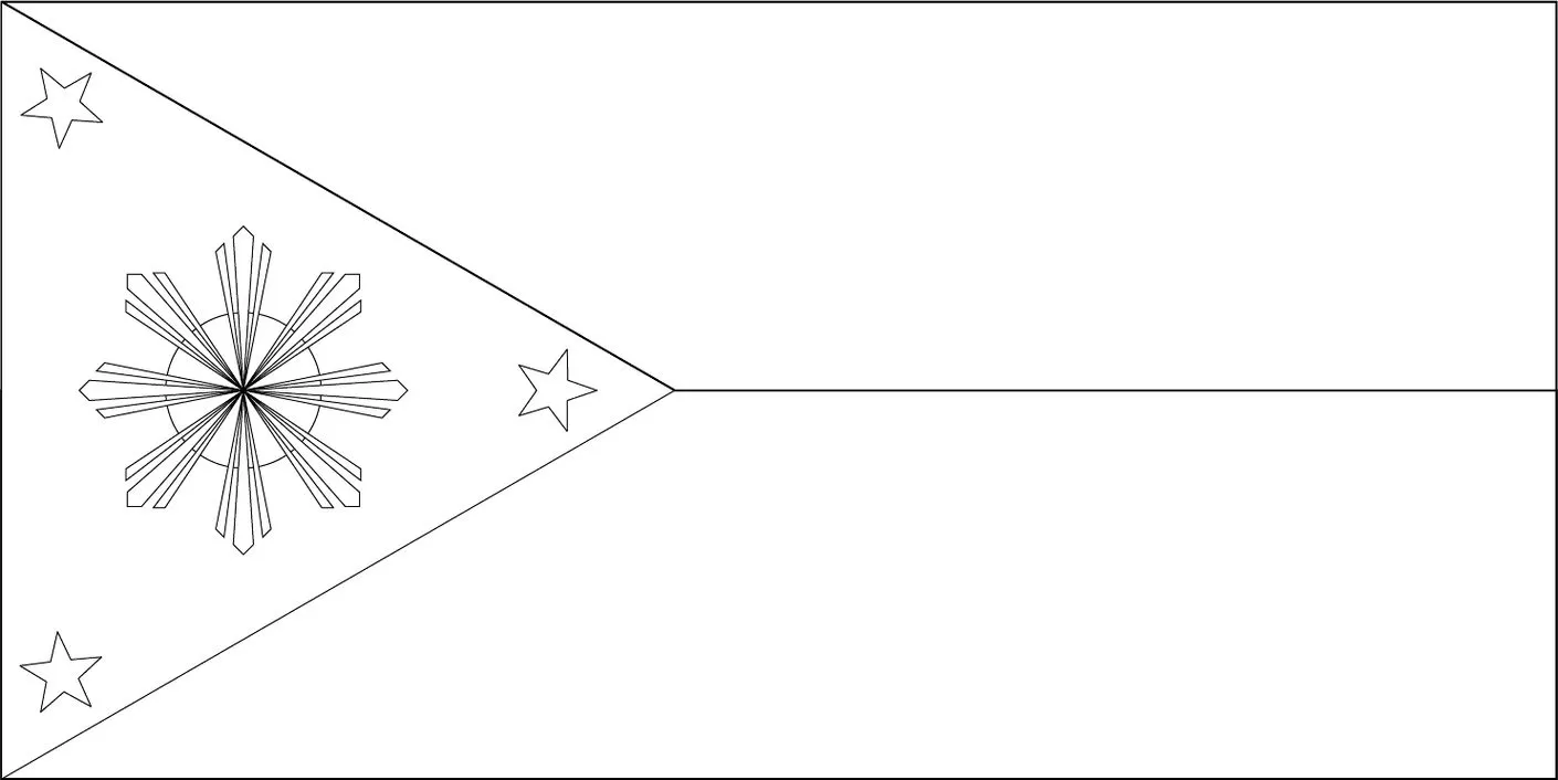 Desenhos das Bandeiras dos Países na letra F Filipinas
