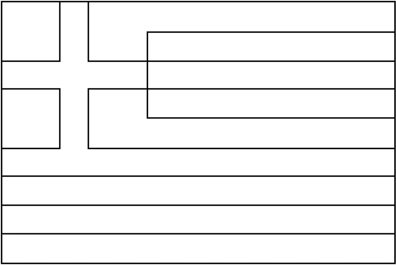 Desenhos das Bandeiras dos Países na letra G Grécia