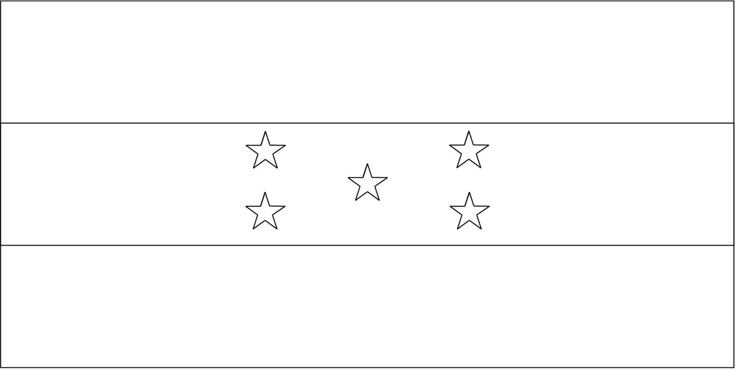 Desenhos das Bandeiras dos Países na letra H Honduras