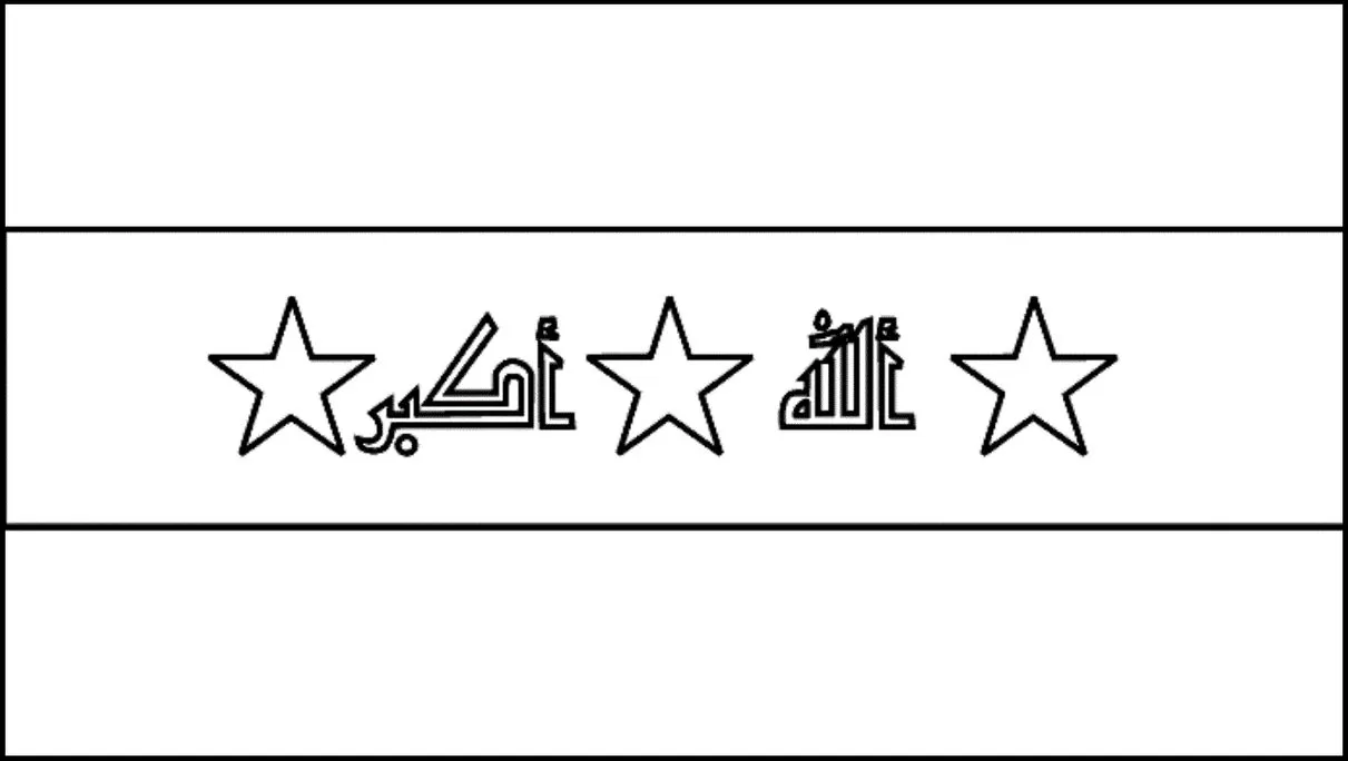 Desenhos das Bandeiras dos Países na letra I Iraque
