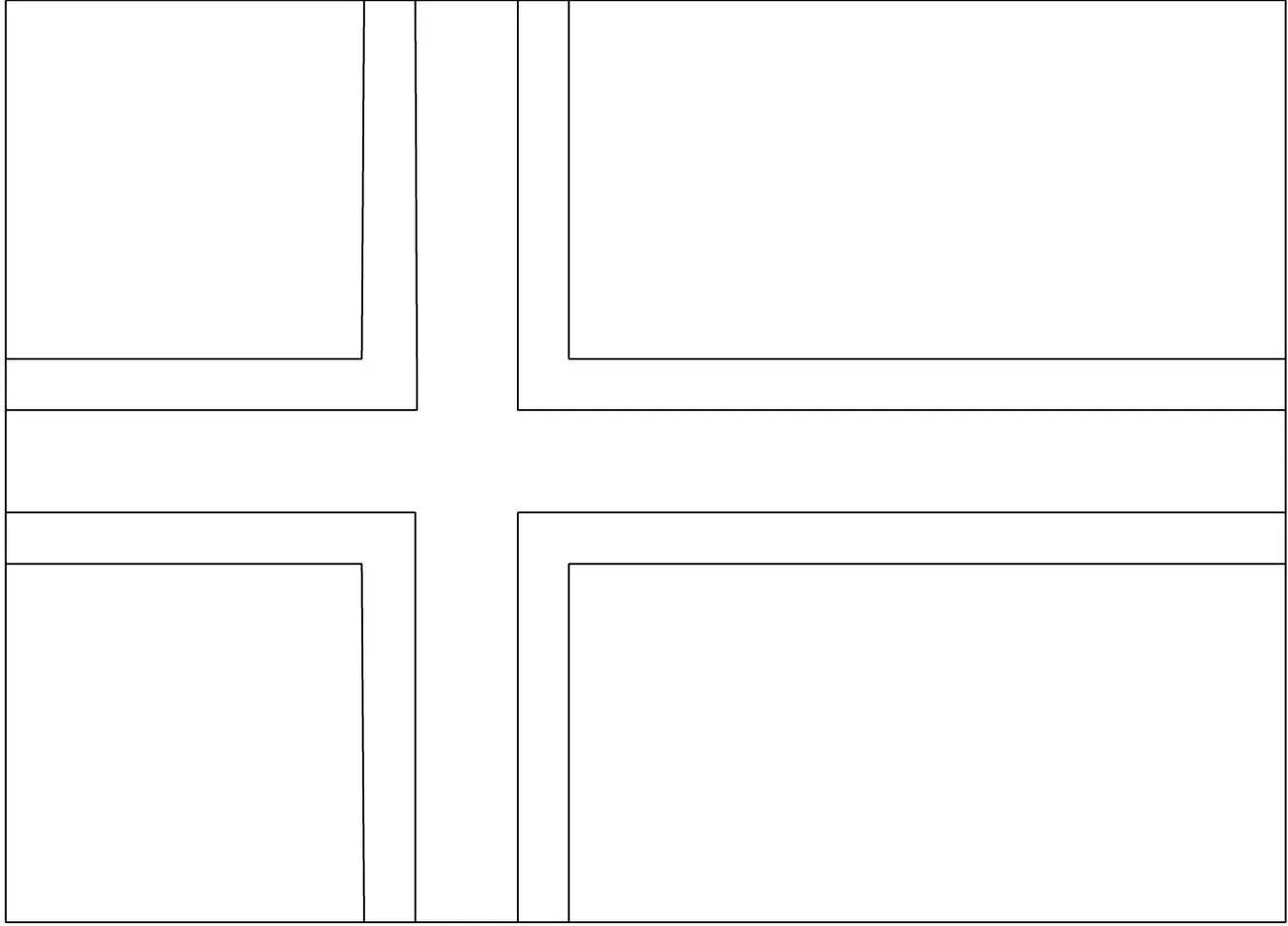 Desenhos das Bandeiras dos Países na letra I Islândia