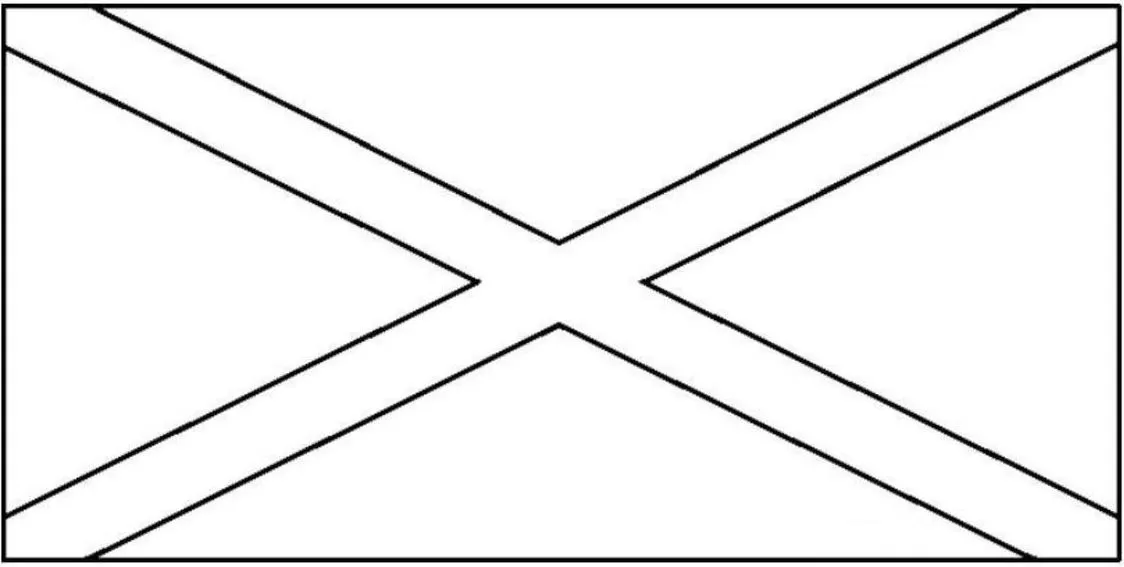 Bandeira da Jamaica na letra J: Pavilhão nacional com cruz diagonal e cores vibrantes.