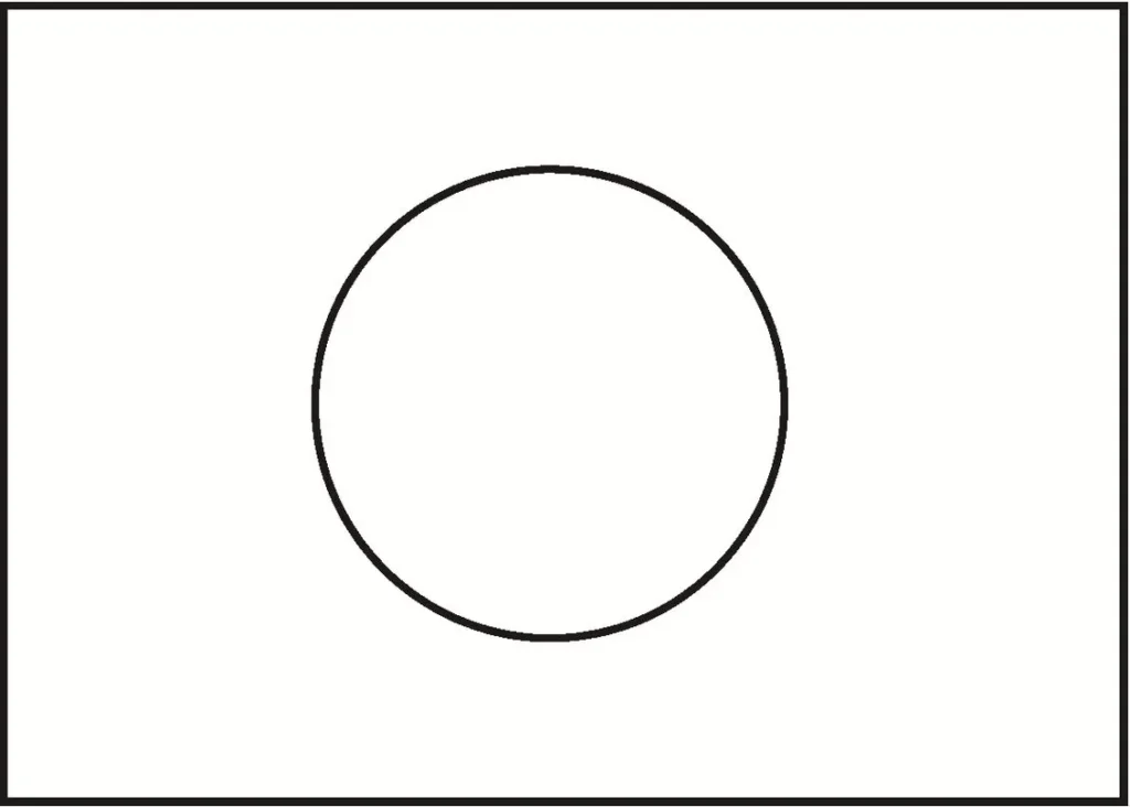 Desenhos das Bandeiras dos Países na letra J Japão Bandeira do Japão: círculo vermelho (sol) sobre fundo branco.