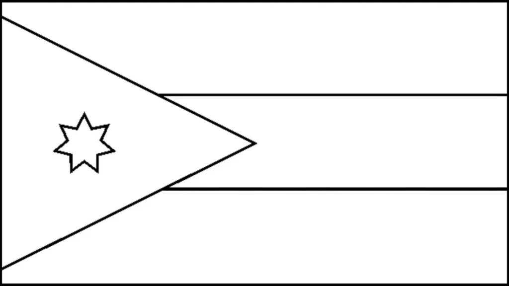 Desenhos das Bandeiras dos Países na letra J Bandeira da Jordânia em PDF