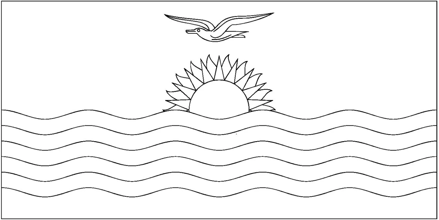 Desenhos das Bandeiras dos Países na letra K Kiribati