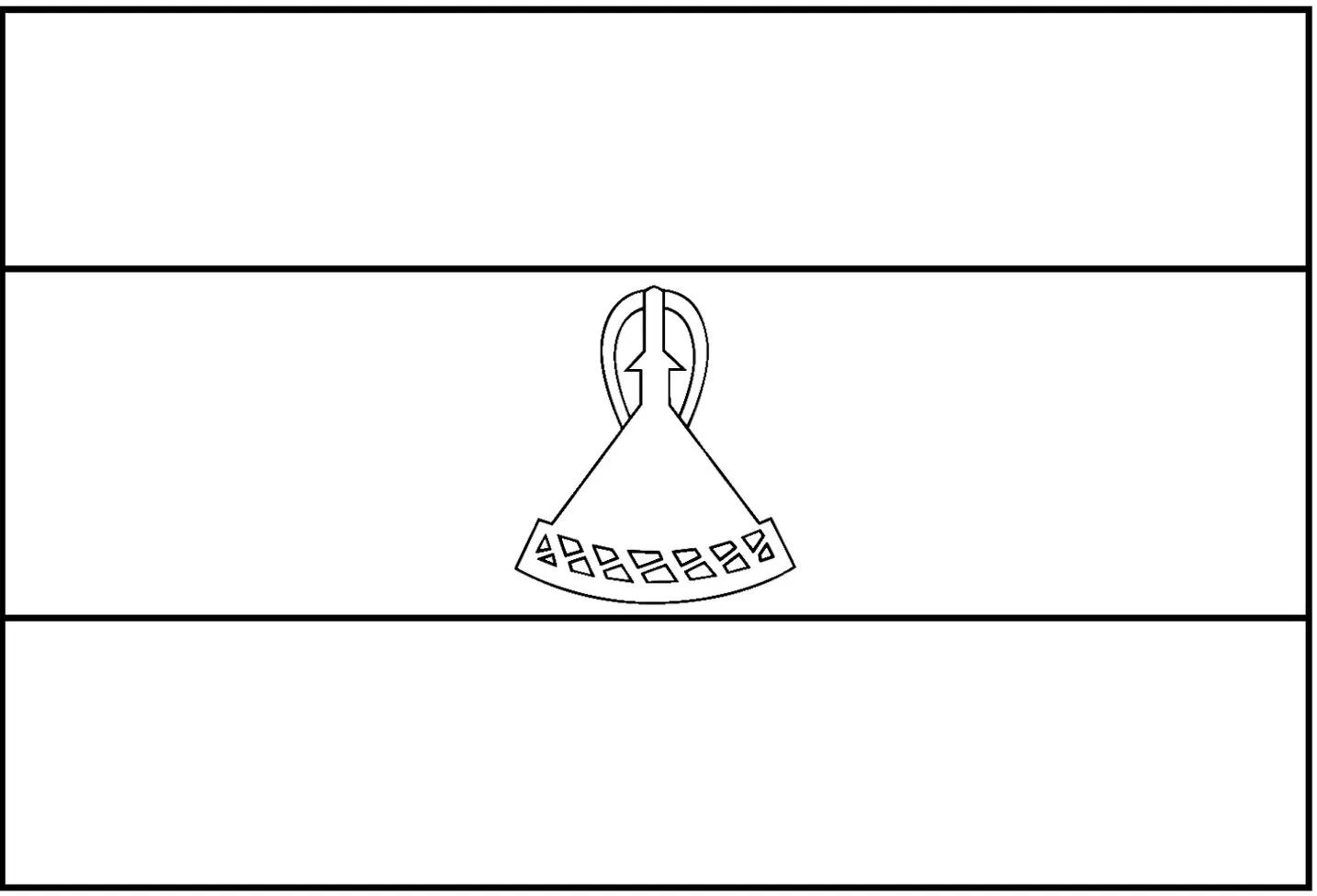 Desenhos das Bandeiras dos Países na letra L Lesoto Bandeira do Lesoto: faixas horizontais azul claro e branca com o Mokorotlo no centro.
