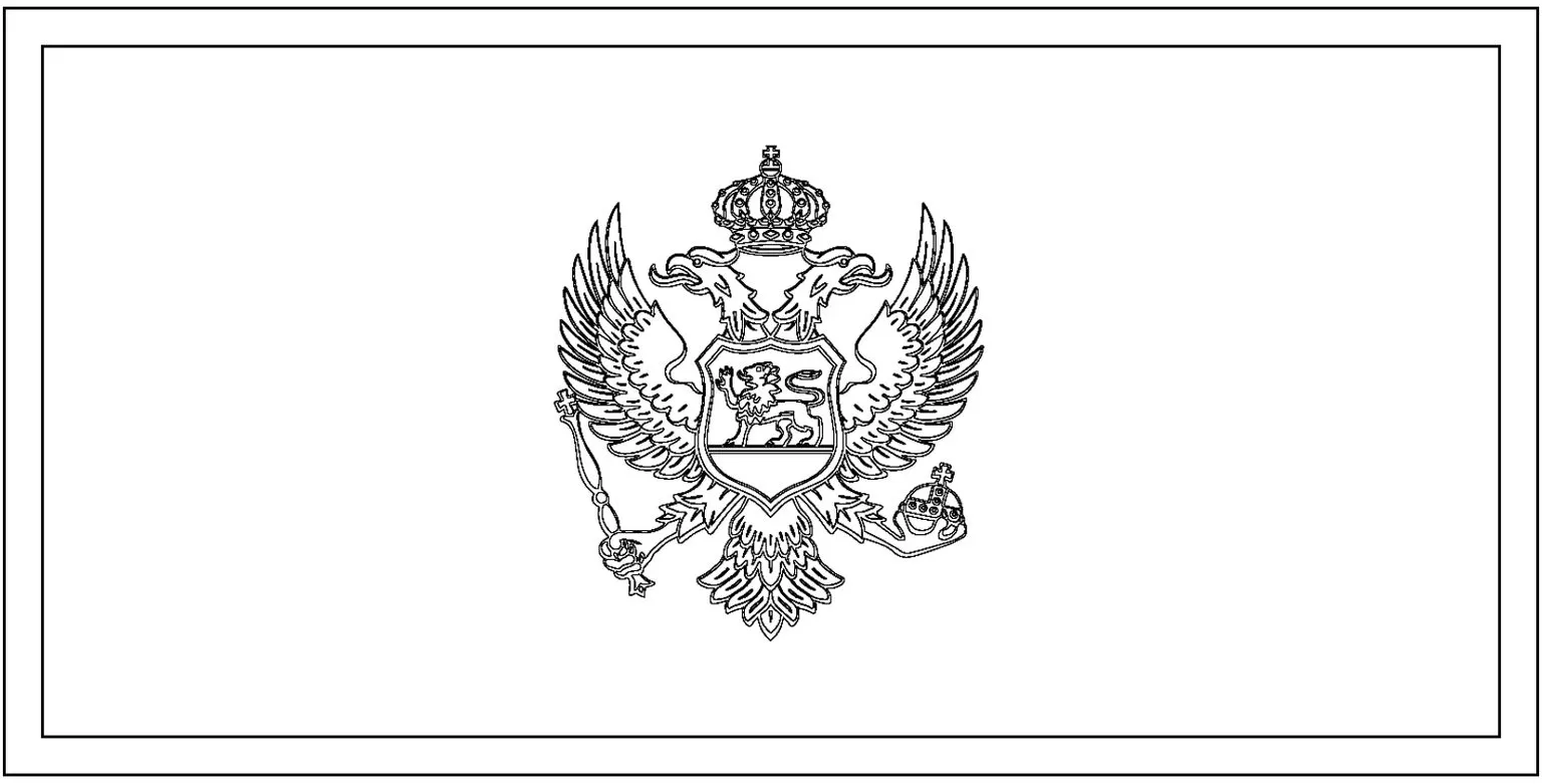 Desenhos das Bandeiras dos Países na letra M Montenegro