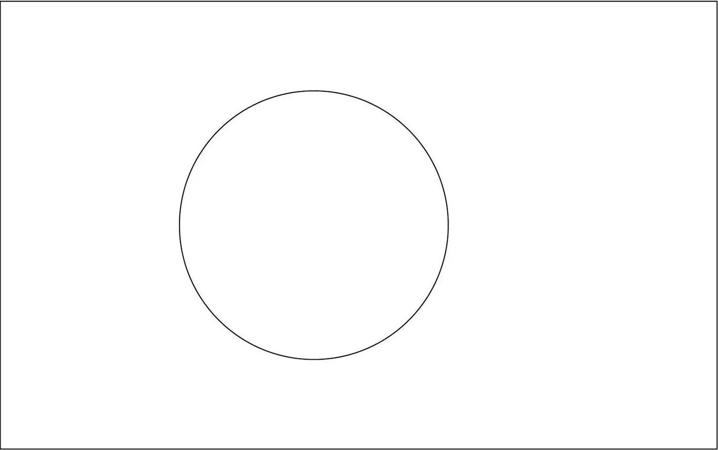 Bandeira de Palau: retângulo branco com círculo amarelo descentralizado.