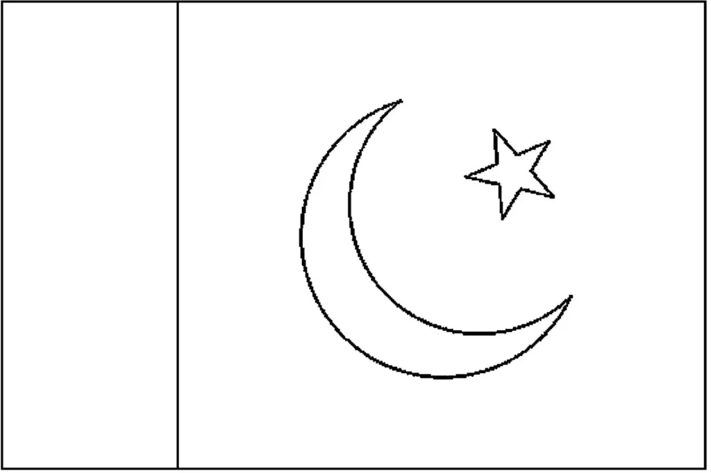 Desenhos das Bandeiras dos Países na letra P Paquistão Bandeira do Paquistão: retângulo verde com crescente e estrela, e faixa branca vertical.