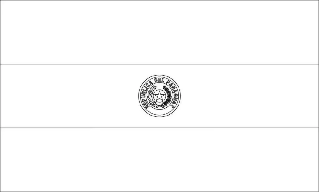 Desenhos das Bandeiras dos Países na letra P Paraguai Bandeira do Paraguai: faixas vermelha, branca e azul com emblema central