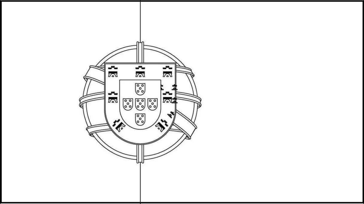 Desenhos das Bandeiras dos Países na letra P Portugal