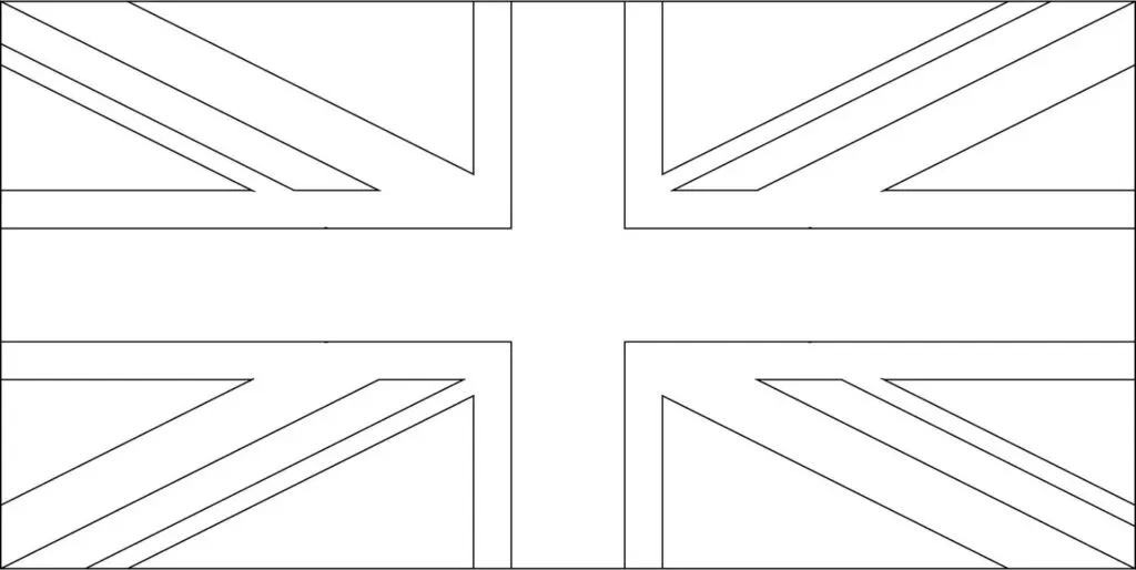 Desenhos das Bandeiras dos Países na letra R. Bandeira do Reino Unido da Grã Bretanha e Irlanda do Norte em PDF