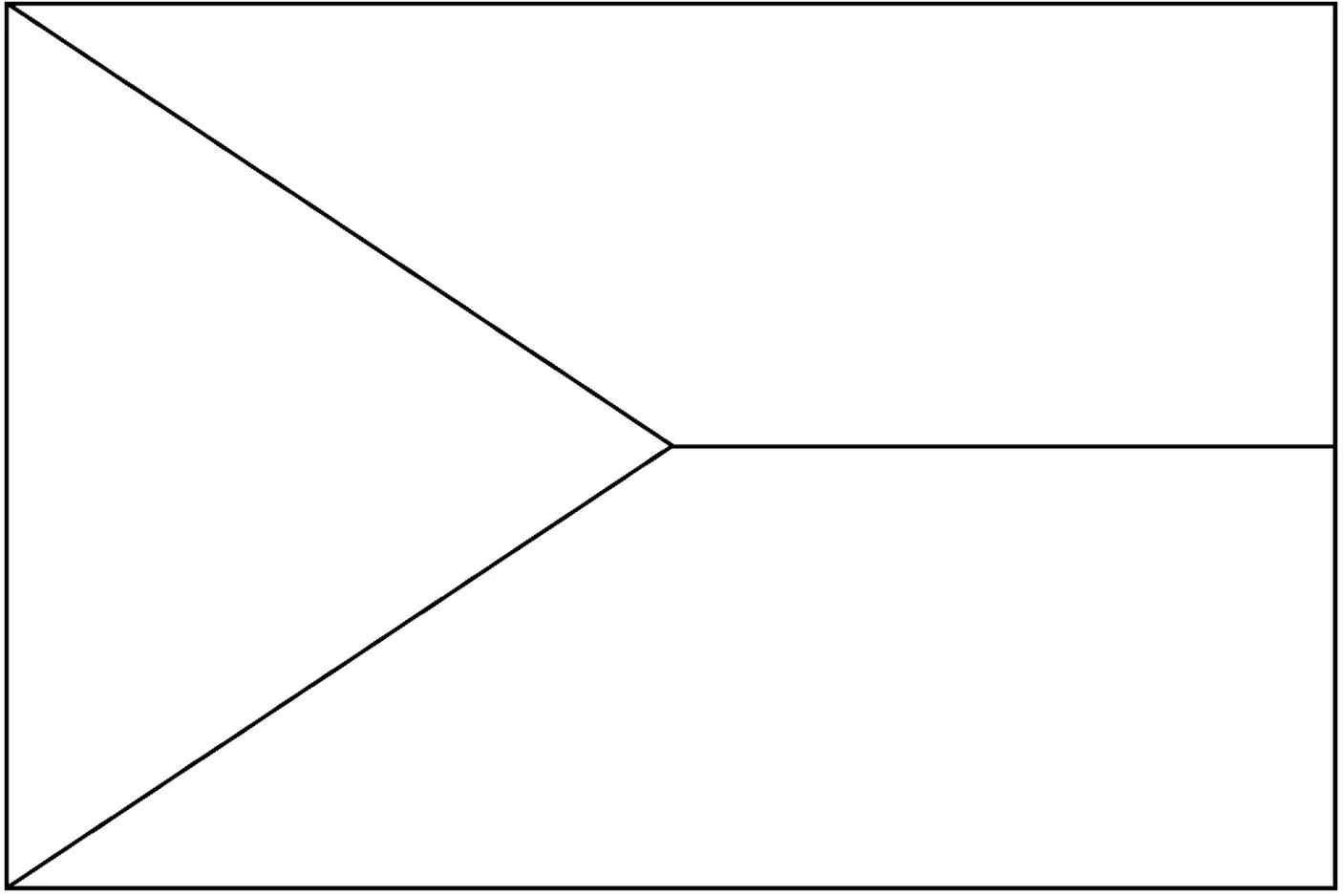 Desenhos das Bandeiras dos Países na letra R República Tcheca Bandeira da República Tcheca: listras branca e vermelha com triângulo azul.