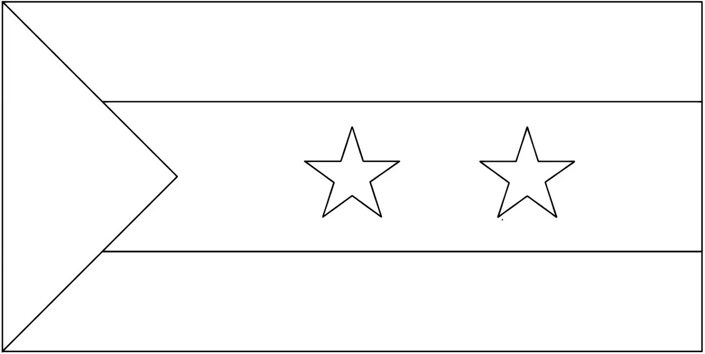 Desenhos das Bandeiras dos Países na letra S São Tome e Príncipe