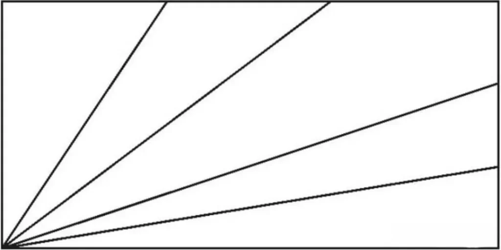 Bandeira de Seicheles estilizada na letra S: design com segmentos de reta coloridos.