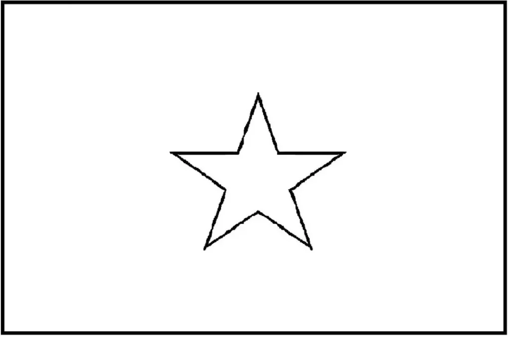 Bandeira da Somália: retângulo branco com estrela de cinco pontas azul ao centro.