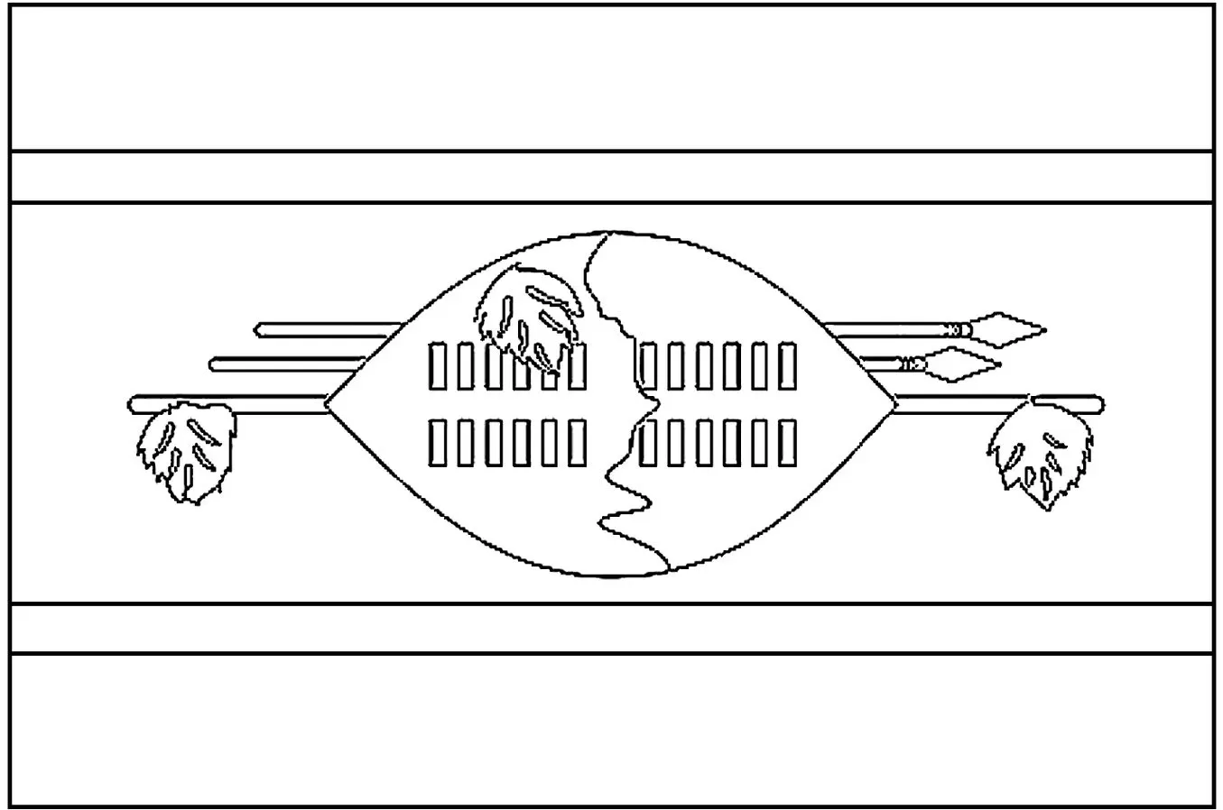 Desenhos das Bandeiras dos Países na letra S Suazilândia