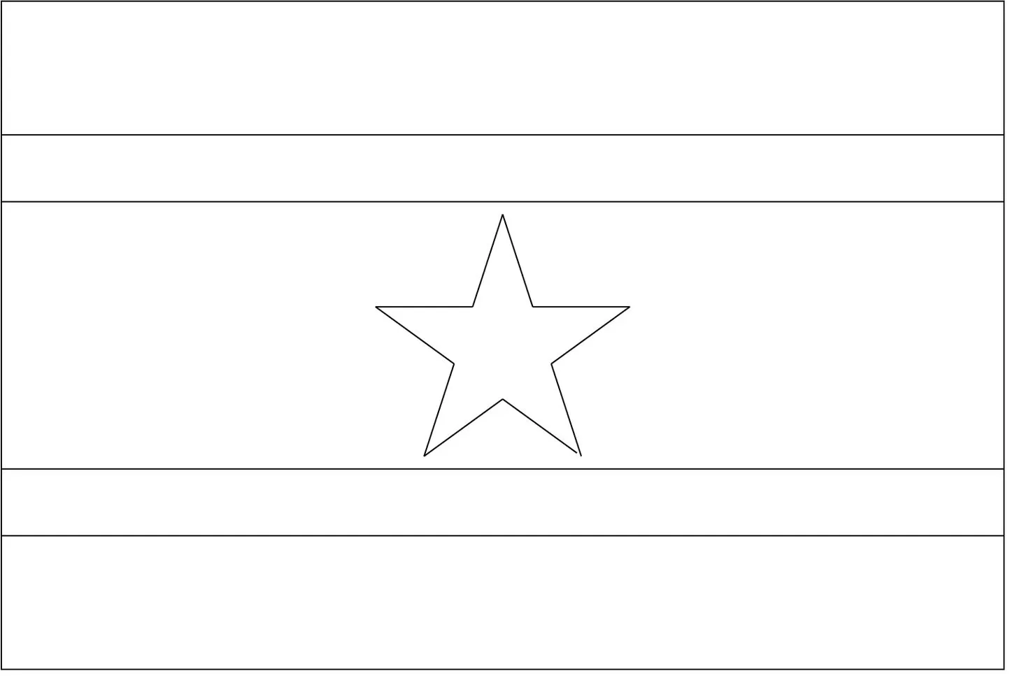 Bandeira do Suriname na letra S. Design com faixas horizontais e estrela central.