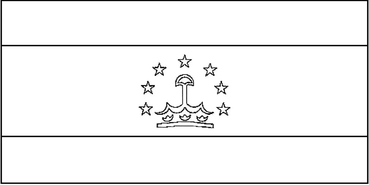 Desenhos das Bandeiras dos Países na letra T Tadjiquistão