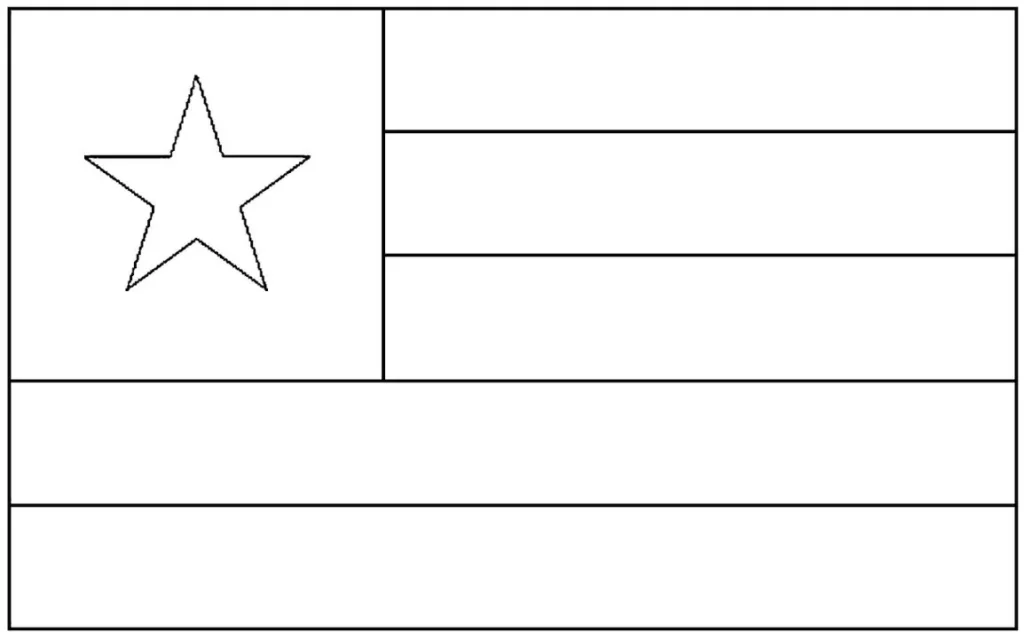 Desenhos das Bandeiras dos Países na letra T Togo Bandeira do Togo estilizada na letra T. Design com listras horizontais e estrela branca.