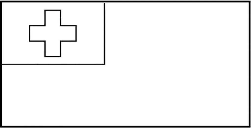 Desenhos das Bandeiras dos Países na letra T Tonga Bandeira de Tonga: retângulo vermelho com cantão superior esquerdo exibindo uma cruz vermelha.